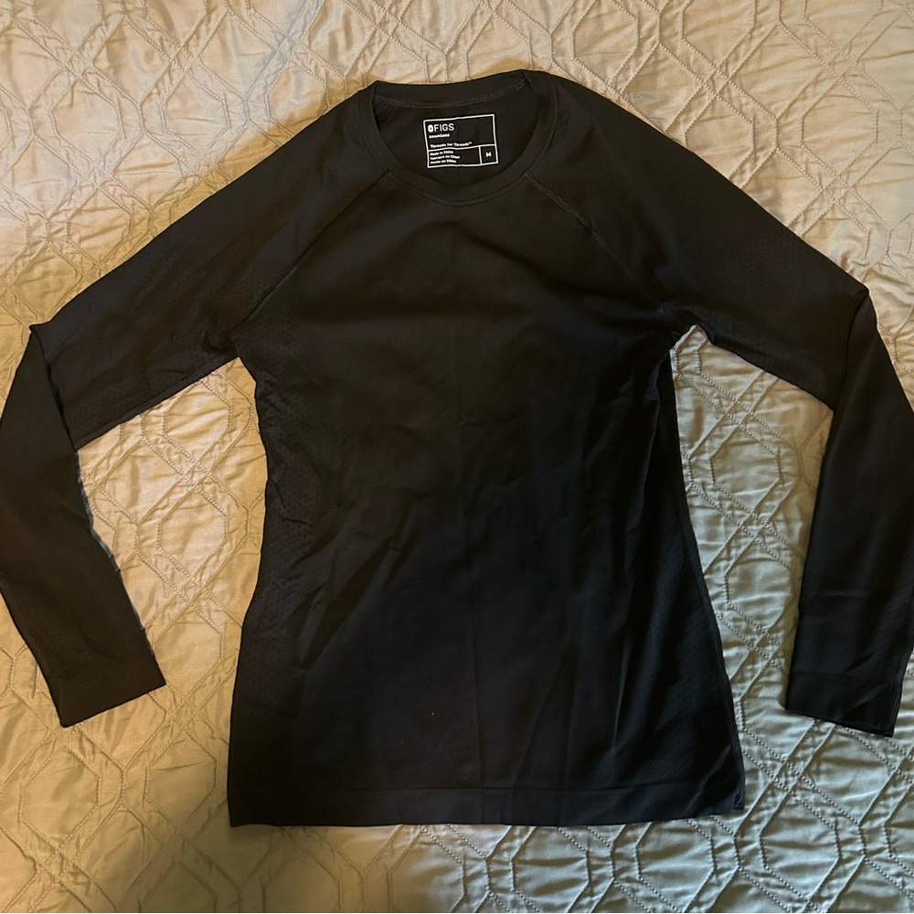 FIGS Salta Seamless - Longsleeve Underscrub - black